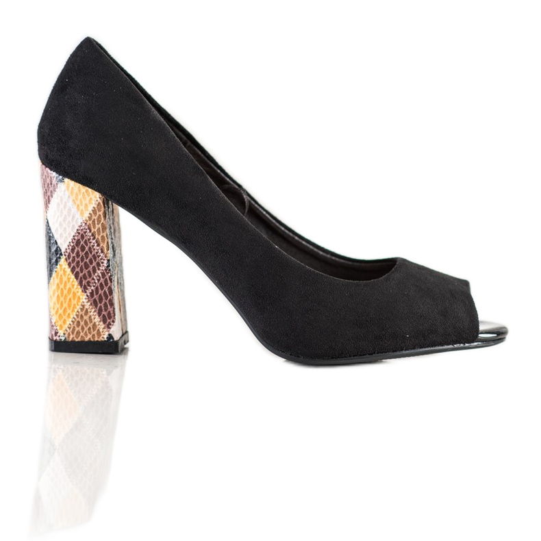 Sergio Leone Pumps With Patterned Heel black