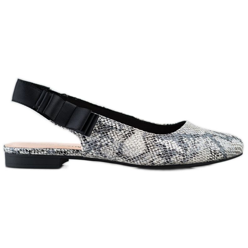 Sergio Leone Slip-on Pumps With A Bow grey