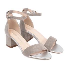 Sandals on the post of Sergio Leone grey