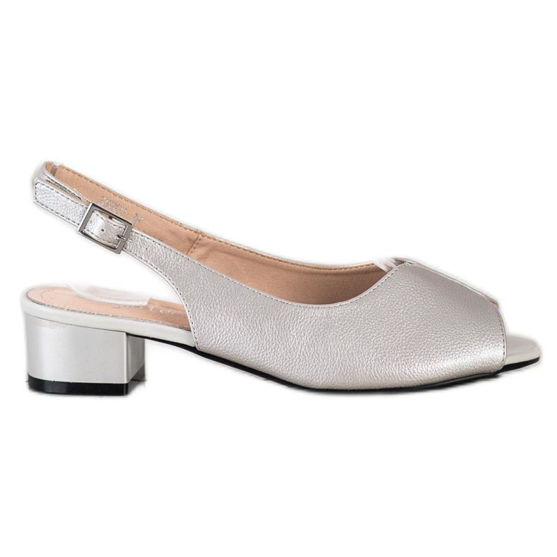 Sergio Leone Comfortable Open Toe Pumps grey