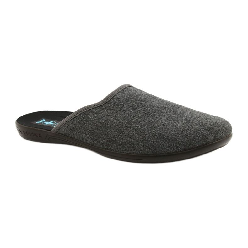 Gray men's slippers Adanex 24623 grey