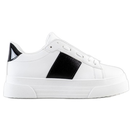 SHELOVET Sneakers With Eco Leather On The Platform white