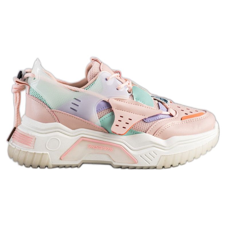 SHELOVET Colorful Fashion Sneakers pink multicolored