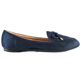 Abloom Suede Lords With A Bow blue Abloom Suede Lords With A Bow blue