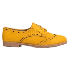 SHELOVET Openwork shoes for spring yellow SHELOVET Openwork shoes for spring yellow