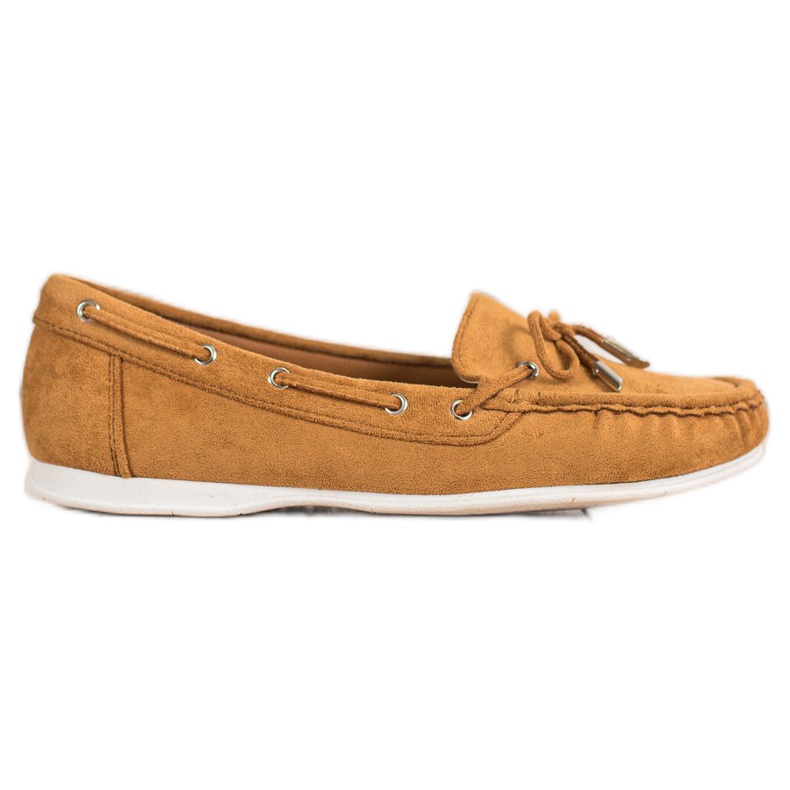SHELOVET Casual Camel Loafers brown
