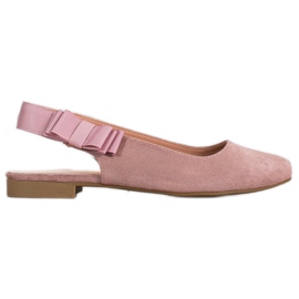 Sergio Leone Slip-on Pumps With A Bow pink
