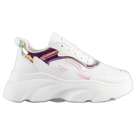 SHELOVET Fashionable Sneakers white multicolored SHELOVET Fashionable Sneakers white multicolored