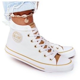 Women's High Sneakers Big Star HH274450 White beige Women's High Sneakers Big Star HH274450 White beige
