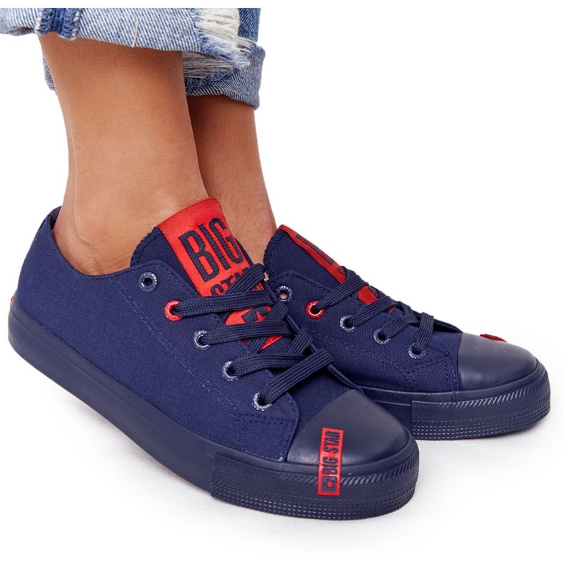 Women's Sneakers Big Star HH274676 Navy Blue red Women's Sneakers Big Star HH274676 Navy Blue red