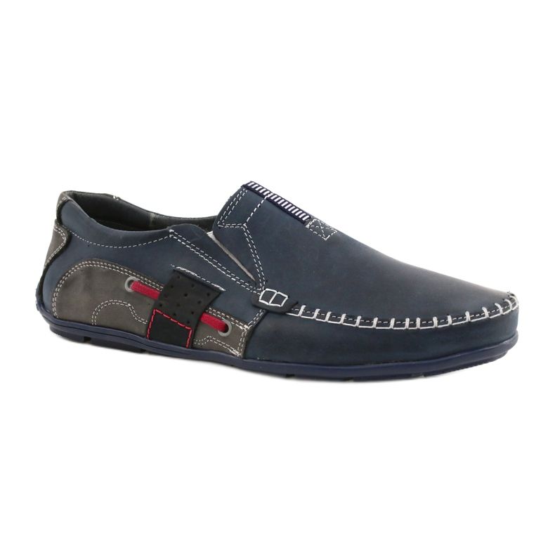 Mario Pala Men's loafers 834 navy blue red grey Mario Pala Men's loafers 834 navy blue red grey