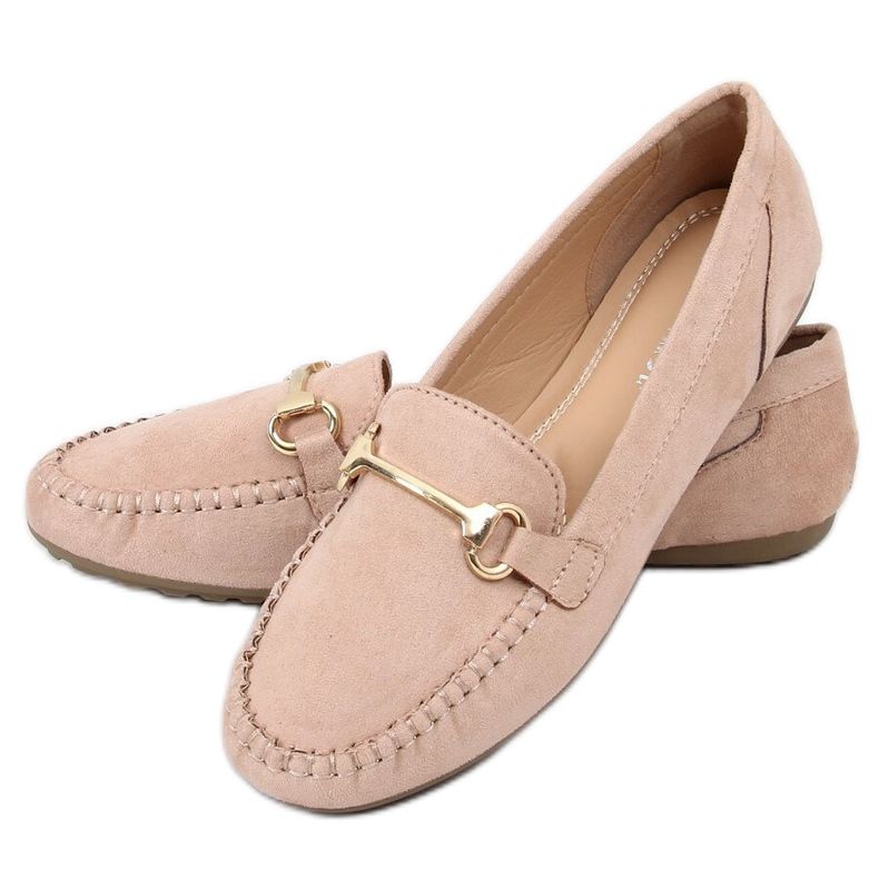 Ladies' beige loafers 0F219 Beige