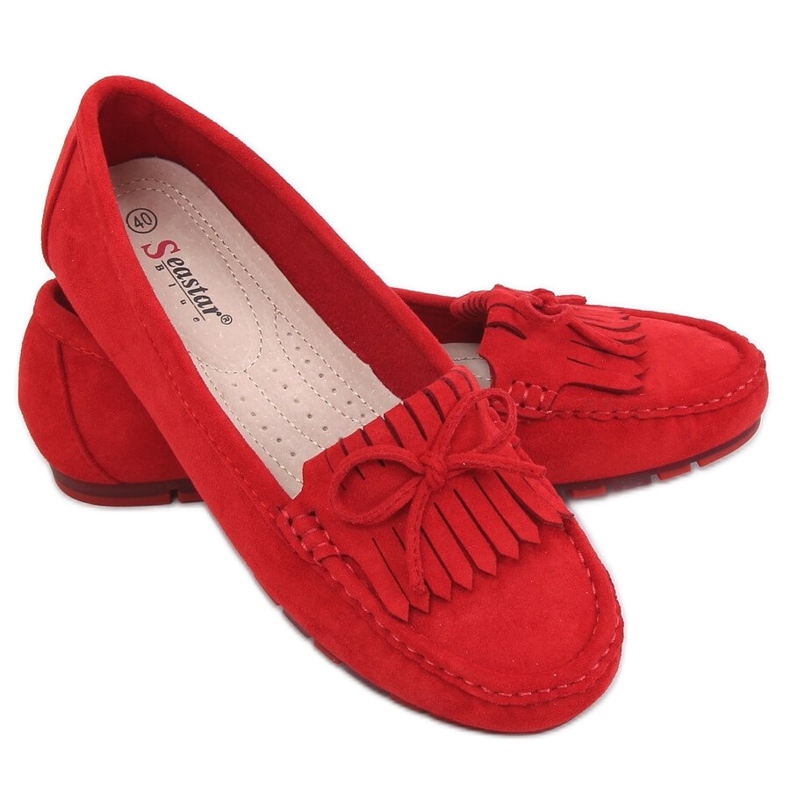 Red Women's loafers red GS11P Red