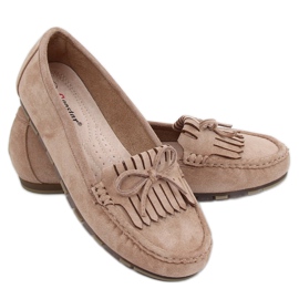 Women's loafers dark beige GS11P Khaki