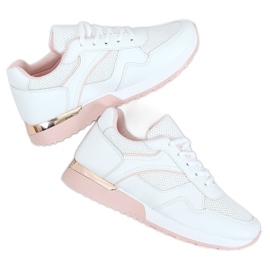 White sports shoes VL134P WHITE / PINK White sports shoes VL134P WHITE / PINK
