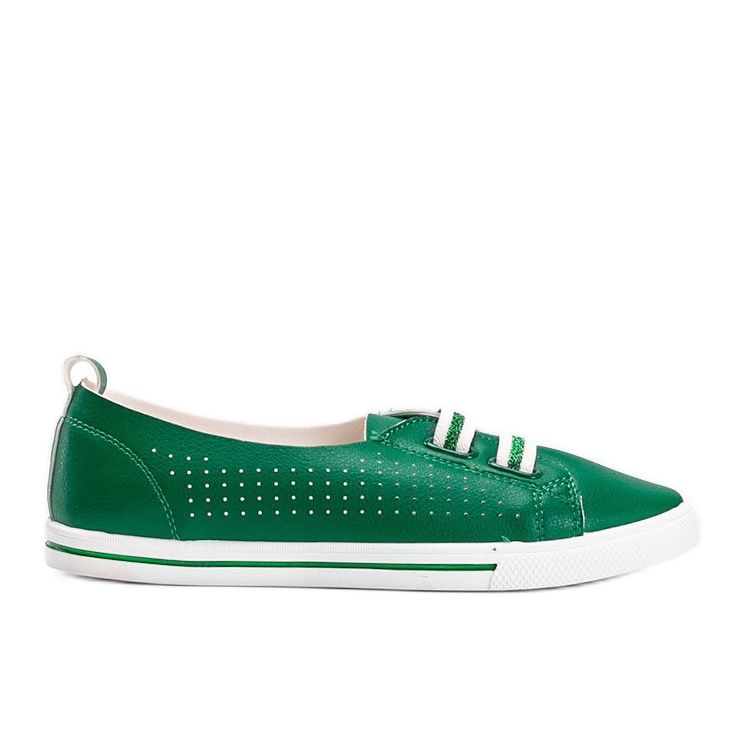 Isabela green eco-leather sneakers
