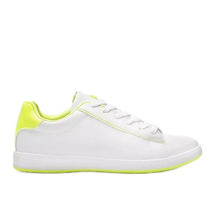 Yellow white on sale sneakers