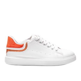 Orange Makaila women's white sneakers Orange Makaila women's white sneakers