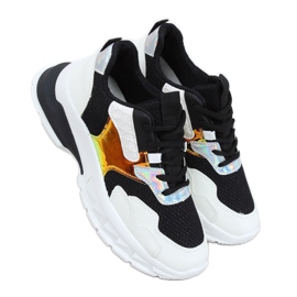 Black and white sports shoes BH003 Black