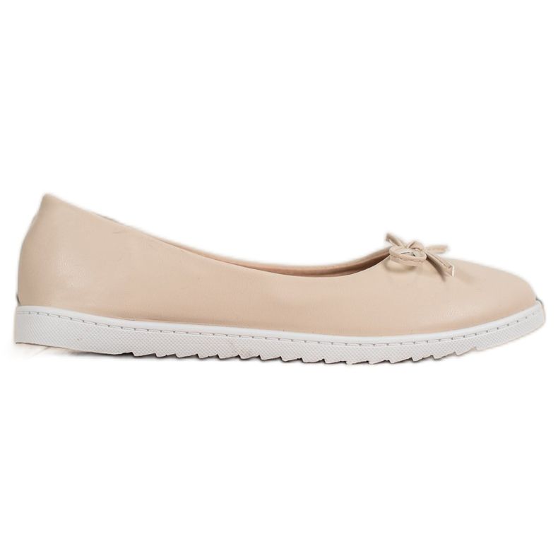 Diamantique Fashionable Ballerinas With Eco Leather beige