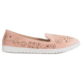 Renda Suede Lords With Crystals pink