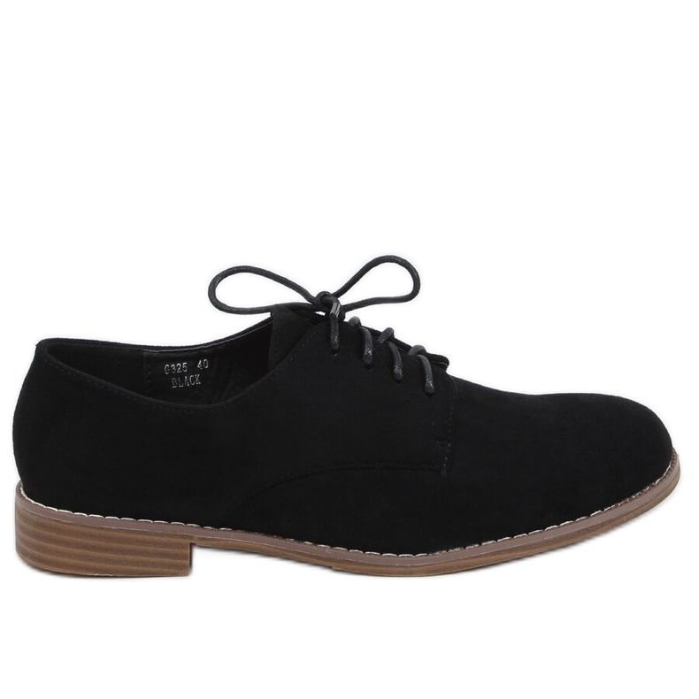 Black laced loafers G325 Black