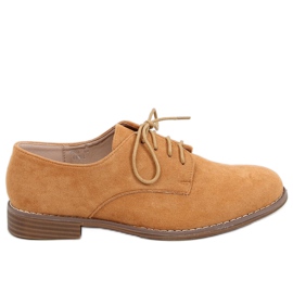 Camel G325 Camel laced loafers brown