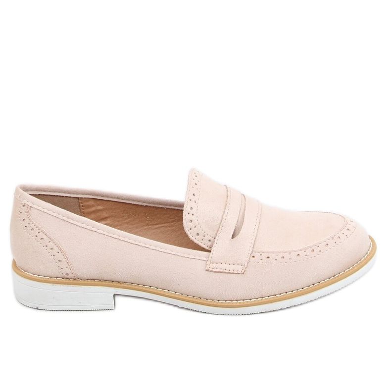 Women's beige loafers AB689 Nude