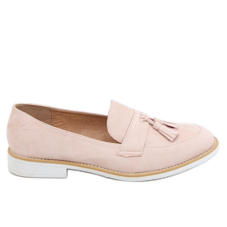 Women's beige loafers AB695 Nude
