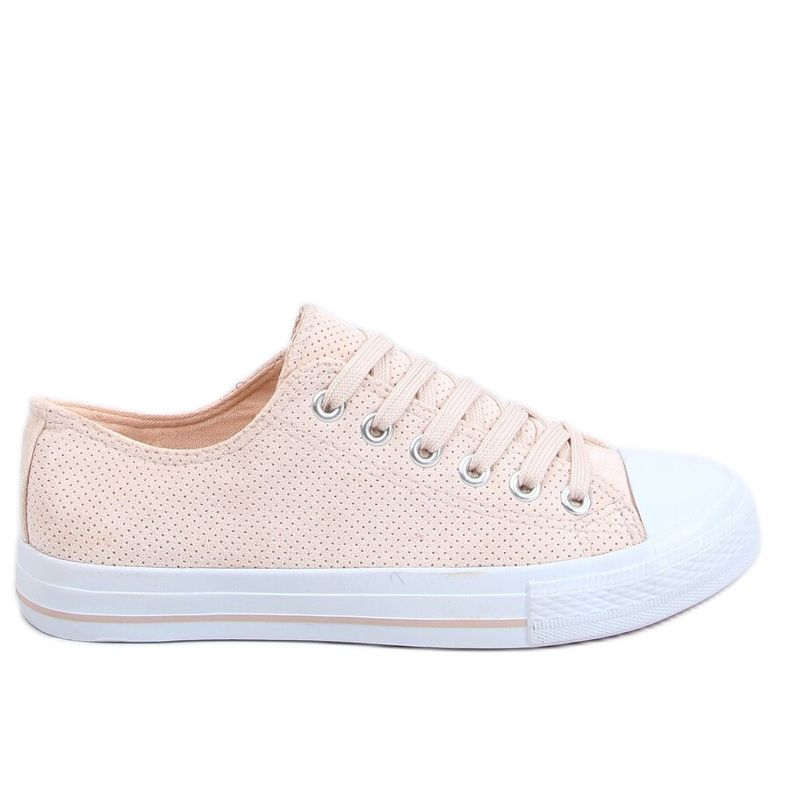 Women's beige and pink sneakers C949 Nude Color