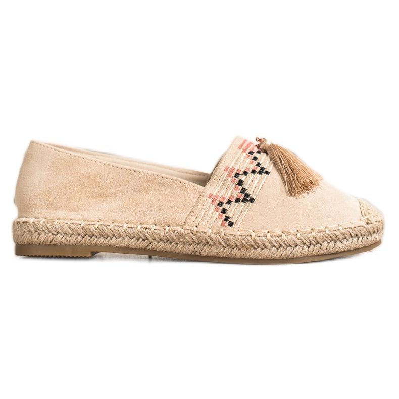 Best Shoes Fashionable Espadrilles With Ornaments beige