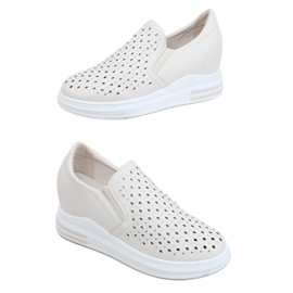 Sneakers slip on on the beige wedge HY-251 Beige Sneakers slip on on the beige wedge HY-251 Beige