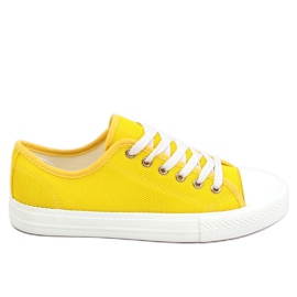Yellow women's sneakers 3176 Yellow