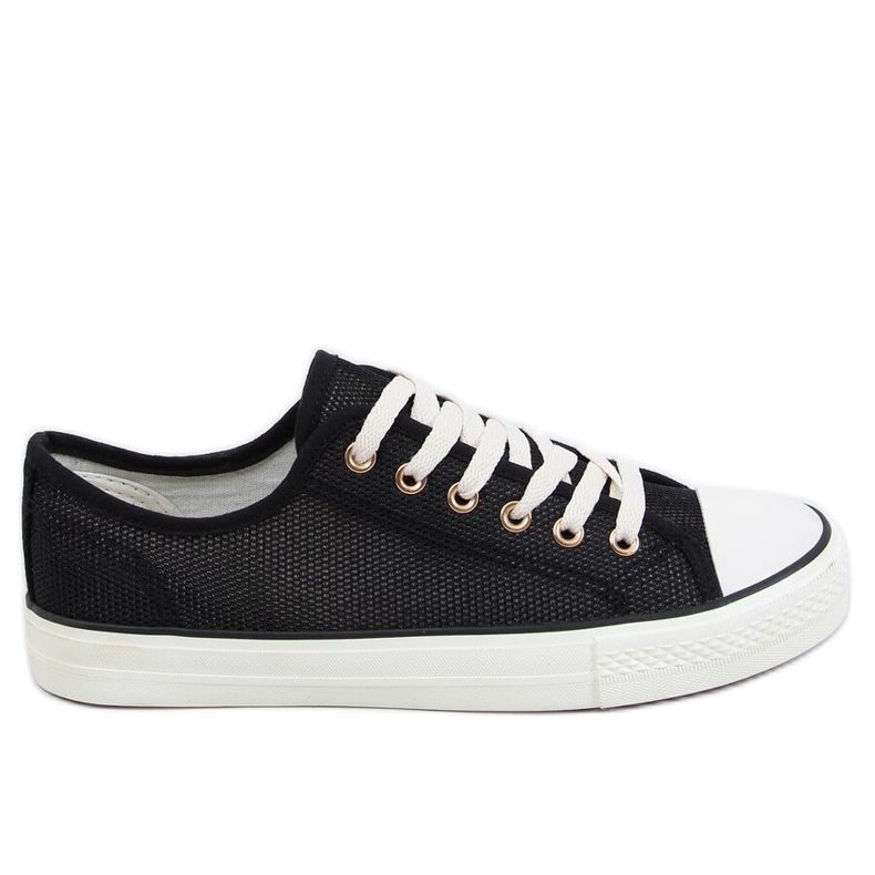 Black women's sneakers 3176 Black