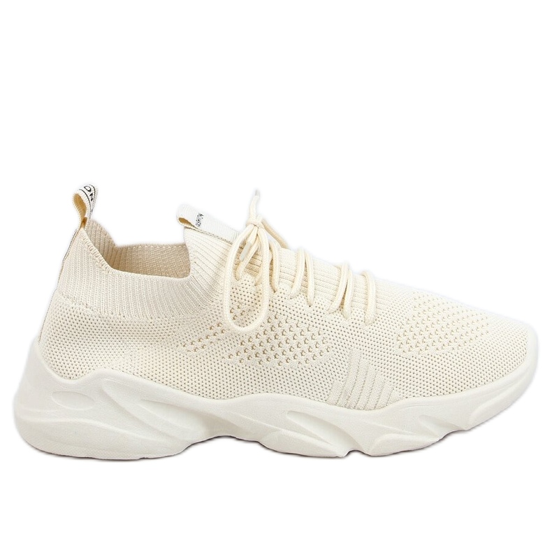 FF-10 Beige beige sock sports shoes FF-10 Beige beige sock sports shoes