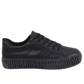 Black women's sneakers A6020 Black