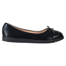 Diamantique Fashionable Ballerinas With Eco Leather black
