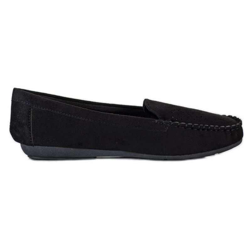 Best Shoes Loafers With Openwork Pattern black