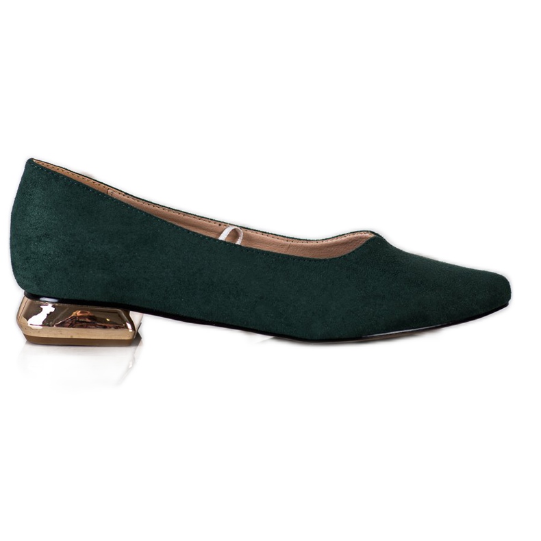 Pumps With Gold Heel VINCEZA green