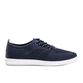 Maci navy blue openwork sneakers