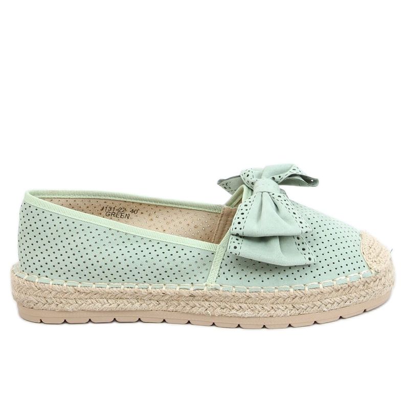 Women's espadrilles aquamarine J131-22 Green