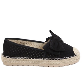 Black women's espadrilles J131-22 Black
