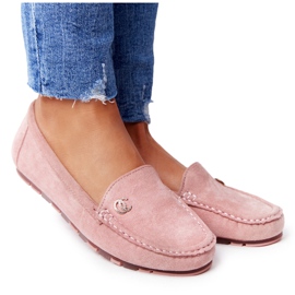 PS1 Women's Suede Loafers Pink Madelyn