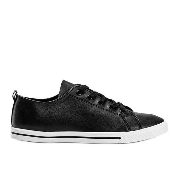 Black sneakers made of eco leather from Joelle