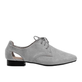Gray shiny low cut Dorothy shoes grey
