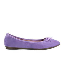 Purple Aiyana eco-suede ballerinas