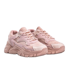 Abbie pink eco-suede sneakers