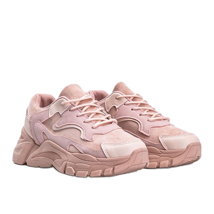 Abbie pink eco-suede sneakers Abbie pink eco-suede sneakers