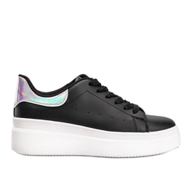 Black sneakers with Lillian holographic insert