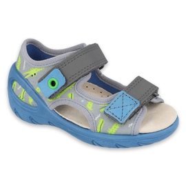 Befado children's shoes pu 065X159 blue grey green Befado children's shoes pu 065X159 blue grey green